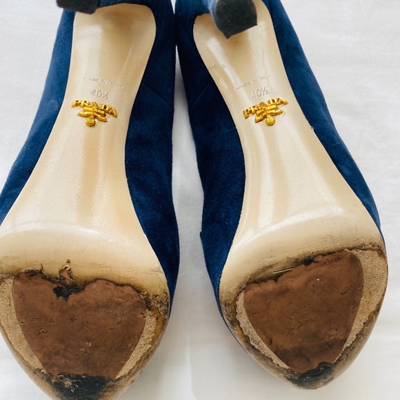 Blue Suede Prada Platform - Picture 6 of 7